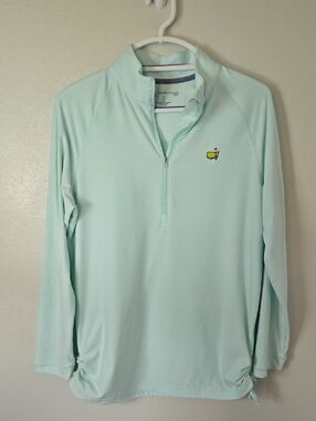 Magnolia Lane Tech | Mint Green Long Sleeve 1/4 Masters Golf Shirt Size Large